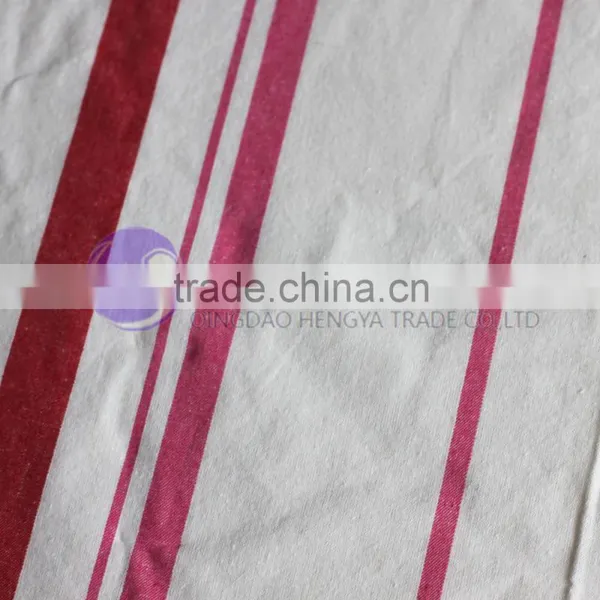 100% Cotton Plain White Red Stripe Printed Kitchen Tea Towel photo-4