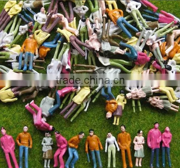 Artificial Model Human Figure,HO Scale Sitting Model Tree, Model Figure in Resin Plastic , Building Model Color Figure for 1/87 photo-4