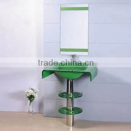 High Quality Bathroom Glass Wash Basin, Glass Vanity photo-3