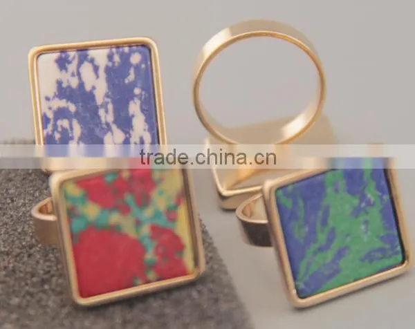 Cheap Colorful Alloy Rings With the Different Shape photo-5