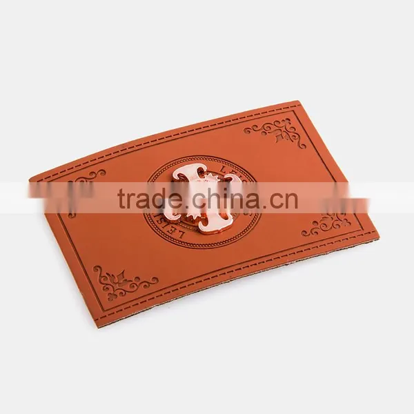 Leather Label Brand Leather Metal Patch Woven Label photo-2