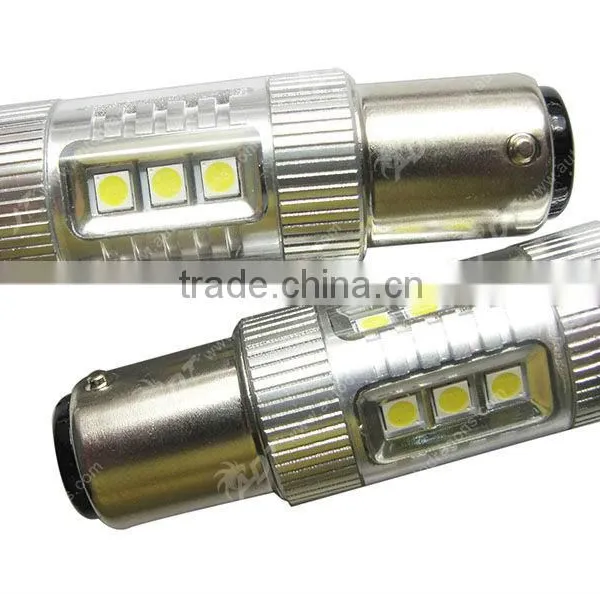 White 16 LED 80W 12-24V Auto Tail Rear Brake Light, BAY15D 1157 Bulbs photo-2
