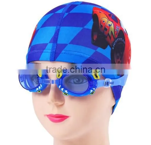 Cute Cartoon Kids Children Boys Girls Lycra Fabric Swimming Cap Bathing Cap photo-3