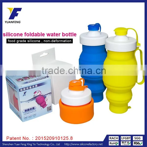Light Portable Silicone Foldable Water Bottle Sport Products photo-6