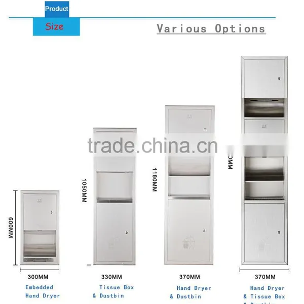 Bathroom Necessity Various Function Combination Stainless Steel Automatic Hand Dryer photo-2
