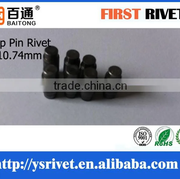 5*10.74mm Black Color Double Head Steel Rivet, Solid Stop Pin Rivet photo-3