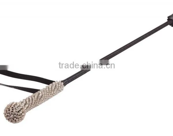 New Sex Horse Diamond Whip Bondage Toy for Man, PU Leather Flirt Whip photo-2