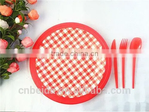 Disposable Plastic 3 Pieces of Fork/ Knife /spoon for Picnic /barbecue Tableware