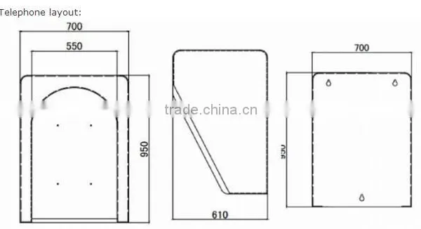 Koontech Market Noise Reduction Telephone RF-16 Public Telephone Booth Kiosk Intercom Security Tourist Attraction Booth photo-2