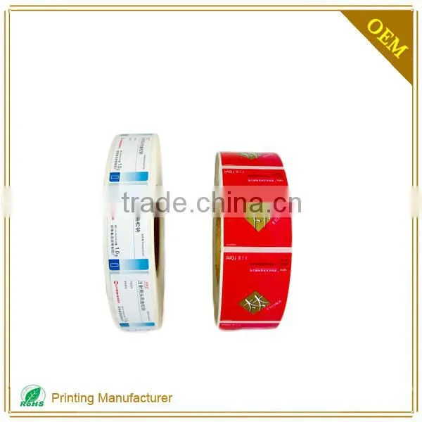 High Quality Roll Self Adhesive Paper Stickers Label For Medicine Bottle photo-2