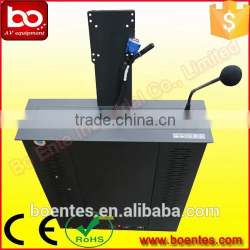 Conference Meeting Furniture for Remote Control 17 Inch LCD Motorized Monitor Lift Mechanism Within Pop Up Mic photo-5