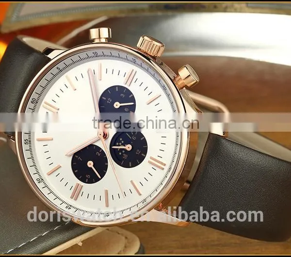 Express Hot Selling Round Face Watch,Fashion Sport Watch For Men,Vogue Genuine Leather Watch Men With Japan Movt photo-3