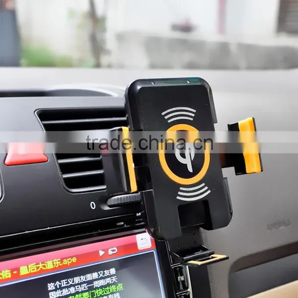 Qi Wireless Car Charger Holder Wireless Charging Pad Transmitter Charger For Iphone photo-3