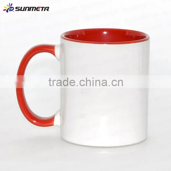 Wholesale White Blank Outside and Color Inside Ceramic Sublimation Mug photo-6