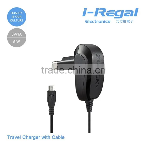 Hot Selling AC 110-240V 5V1A Travel Charger With Cable, With CE RoHS Approved for Iphone Ipad photo-2
