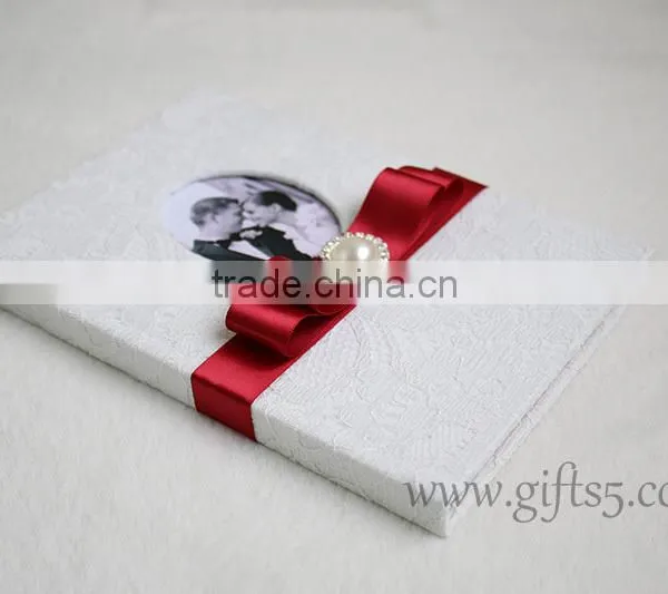 Wholesale Special Hard Cover White Wedding Guest Books photo-2