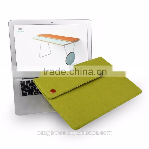 2016 New Arrival !!! Fashional Wool Felt Mini/ultra-thin Envelope File Cover Sleeve for Ipad With 3 Pockets photo-4