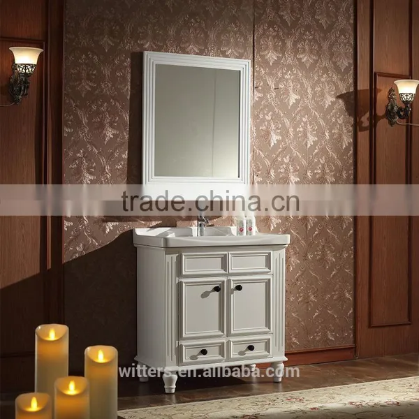 2016 Latest Design Modern European White Luxury Bathroom Cabinet Furniture WTS1610B photo-4