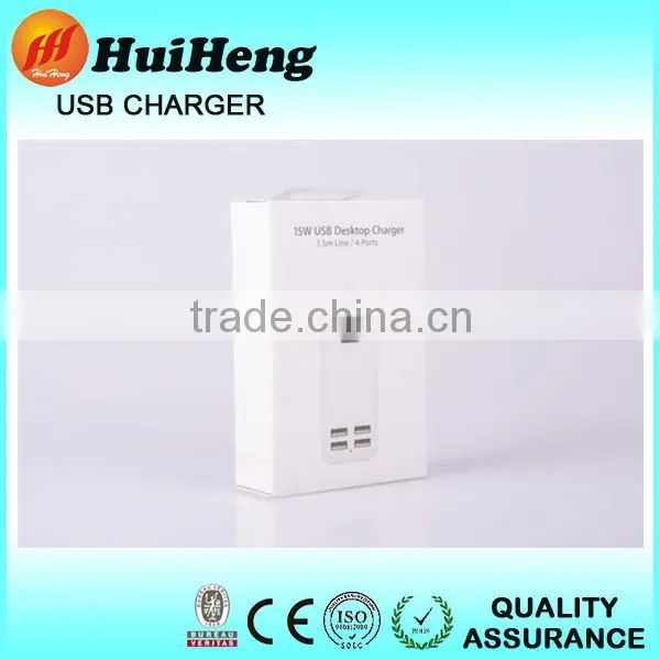 Hot-sales Travel 4 Port Desktop Usb Wall Charger Mobile Charger Cable photo-2