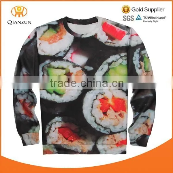 Hot All Over Full Print Sweatshirt Sport Suit Women Hoody Sushi Food 3D Print Sweatshirts