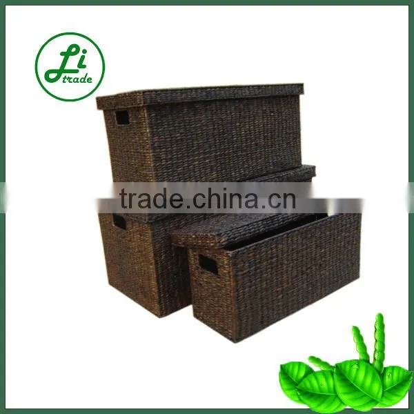 Black Water Hyacinth Trunk Chest
