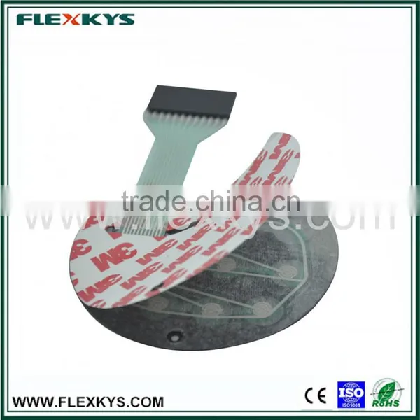 coded lock membrane switch with 3M adhesive