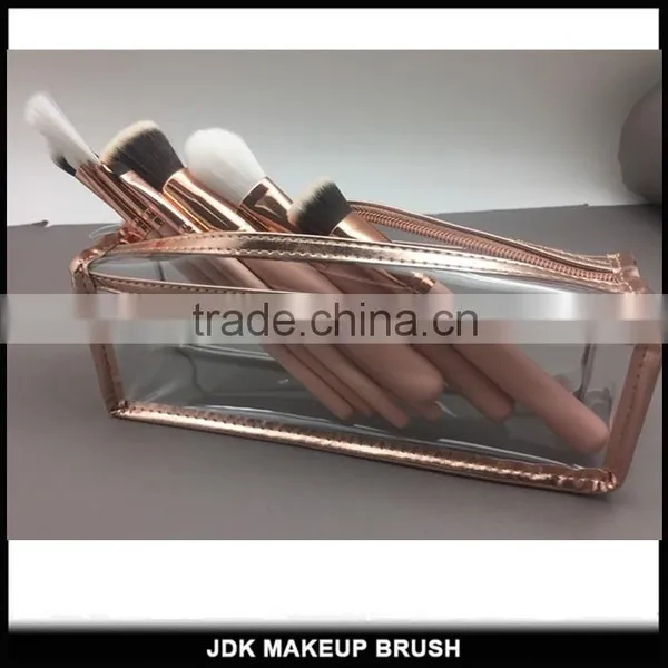 Hottest Selling 9pcs Cosmetic Miss Rose Gold Brush Set With Rose Gold Cosmetic Holder photo-2