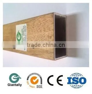 Fireproof Aluminum Square Tube Profile Coated Wood Skin photo-2