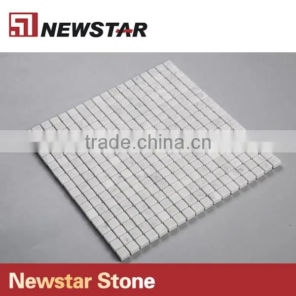 Newstar White Marble Honed Bathroom Backsplash Shower Walls Tile Mosaic photo-5