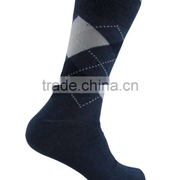 Men Diamond Dress Design Business Argyle Sock photo-3