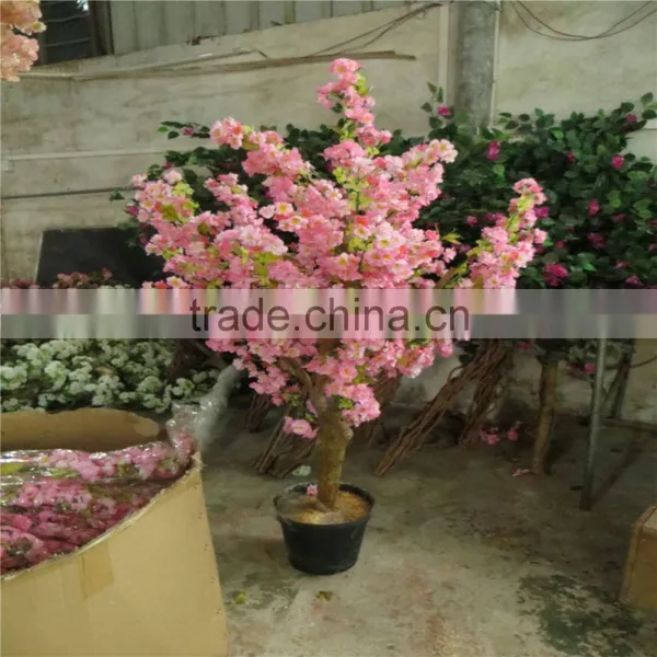 SJ201710013 China Manufacturer High Simulation Artificial Cherry Blossom Bonsai Tree photo-2