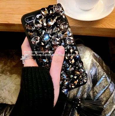 Luxury Crystal Diamond Cell Phone Back Cover Mobile Phone Cases for IPhone7/7Plus/6/6s/6plus/6splus Soft Shell Housing