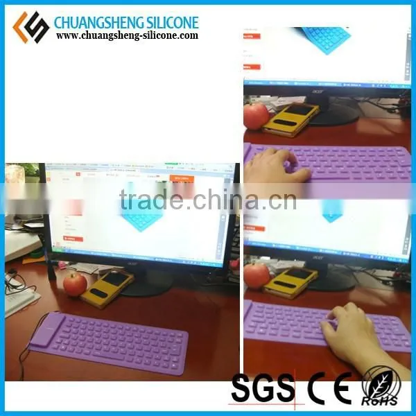 TRANSPARENT WATERPROOF DUSTPROOF SILICONE USB COMPUTER KEYBOARD photo-3