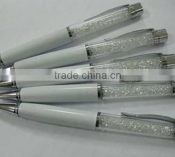 Very Cheapest !!! Metal White Jumbo Crystal Diamond New Ball Pen/promotional Ball Pen/shining Ball Pen photo-2