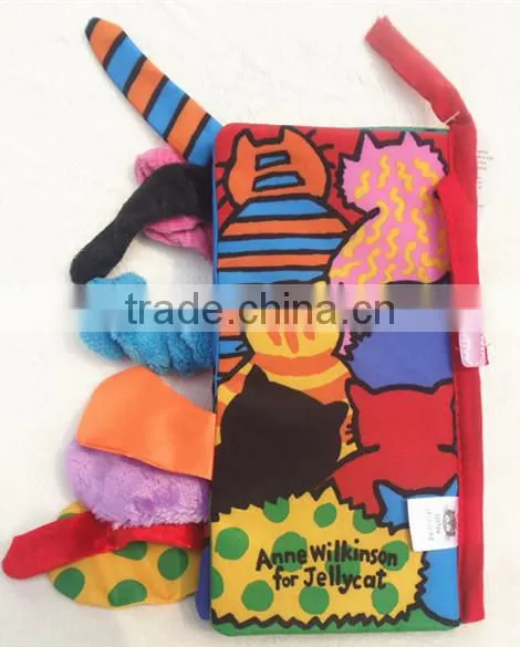 Soft Safety Kitty Tails Cloth Book Infant Educational Early Unfolding Developmental Baby Toy photo-5