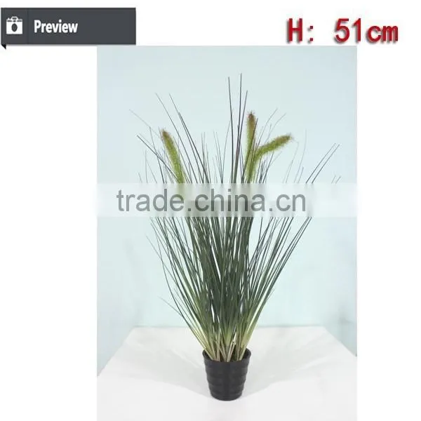 Decorative Artificial Flocking Grass Onion Grass Artificial Grass in Pot for Home and Office photo-3