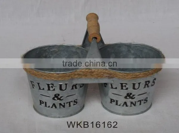 Rustic Vintage Style Handmade Metal Garden Flower Pot Excellent Quality photo-3