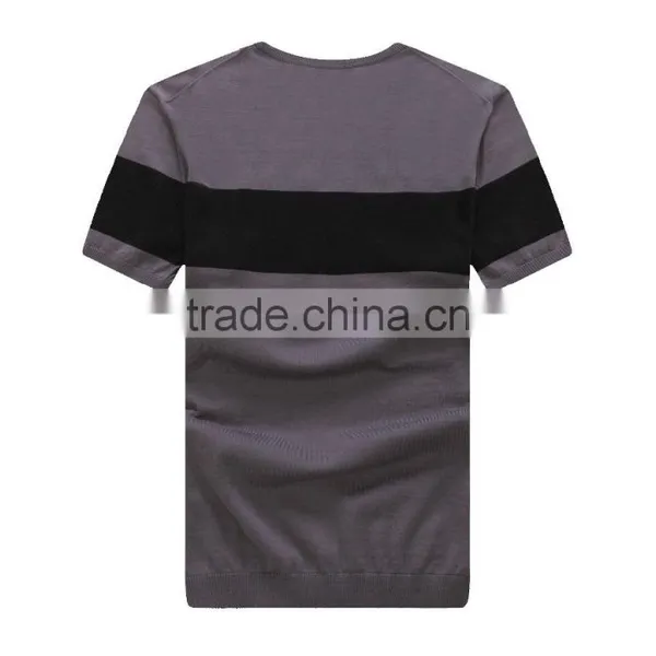 Custom Brand Color Combination Slim Cotton Plain t Shirt photo-2