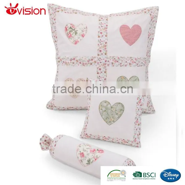 Real Patchwork BSCI Okeo-tex High Quality Heart Shape Bedspread photo-3