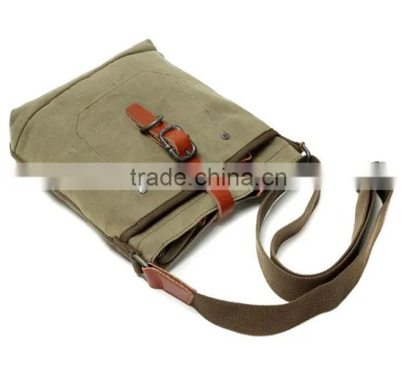 Vintage Casual Cotton Canvas Leather,Mini Haversack, Bookbag ,Mini Shoulder Bag,Kid Haversack,Kid School Bag,Unisex,For Men & Wo