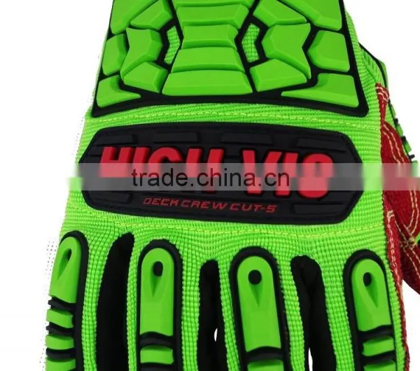 EN388 4543 Durable Oil and Gas Cut Level 5 High Impact Protection Working Safety Gloves photo-2