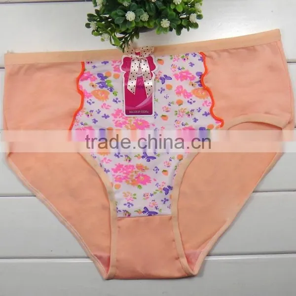 2015 New Design Hot Sale Sexy Lady Big Size Panty 100% Polyester Panties photo-4