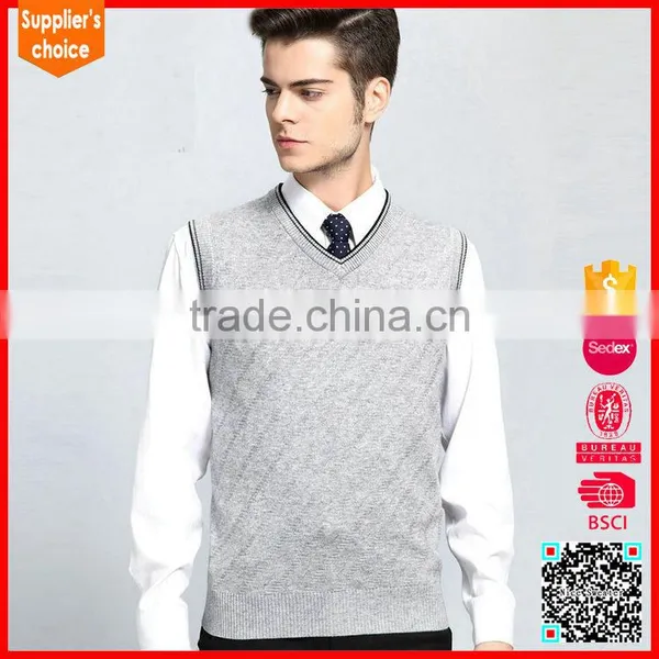 New Knitted Acryllic Solid Custom Sweater Vest 100% Acrylic Knitted Vest photo-3
