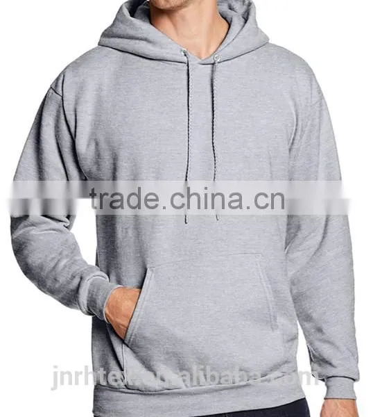 Cotton Polyester Plain Hoodies With Pocket photo-5