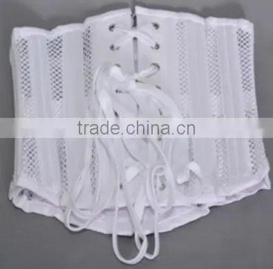 Instyles Black White Mesh 26 Steel Double Boned Waist Corset Steampunk Corselet New photo-4