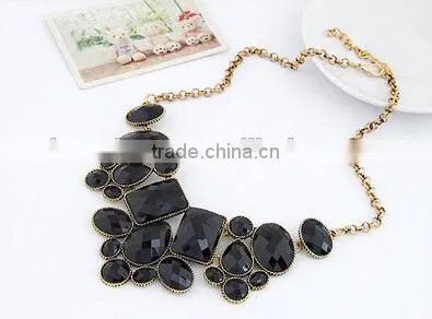 CHARM CRYSTAL FLOWER CHOKER CHUNKY STATEMENT BIB PENDANT CHAIN COLLAR NECKLACE photo-4