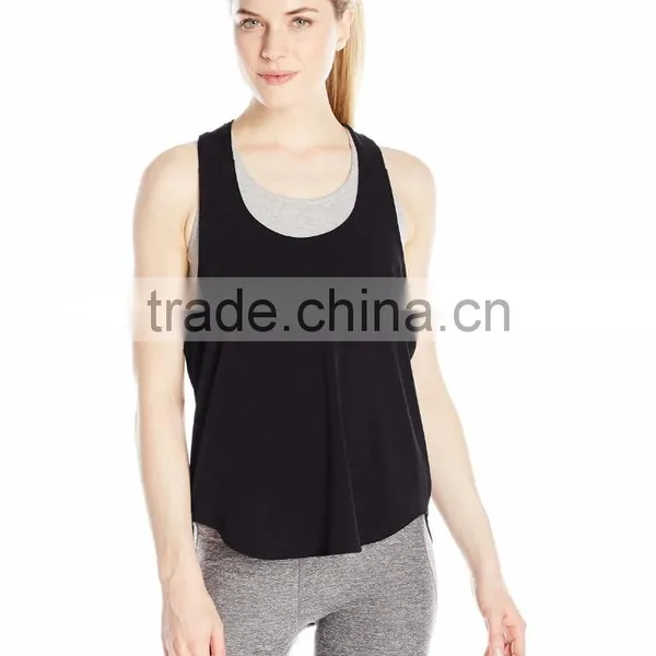 Girls' Fancy Fashion T-shaped Tank Tops Black Tank Top Women Sports Yoga Wear photo-2