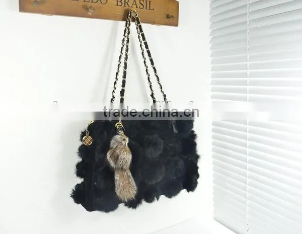 New Style Girls Luxury Evening Fur Bags White Turkey Fur Bag photo-2