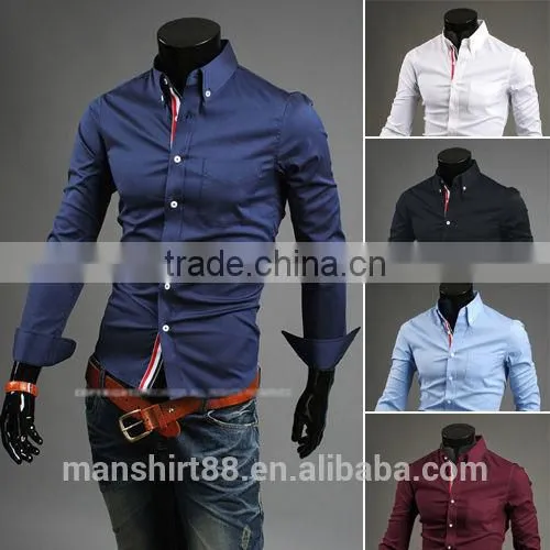 Custom Latest Fashion Long Sleeve Slim Fit Casual Shirt photo-6