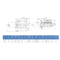 Geared Elevator Traction Machine , 0.5~1.0m/s VVVF Drive YJ245 photo-2